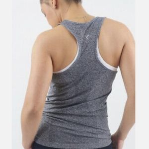 ZYIA ACTIVE COPPER CHARGED TANK TOP. FOG GRAY/MEDIUM